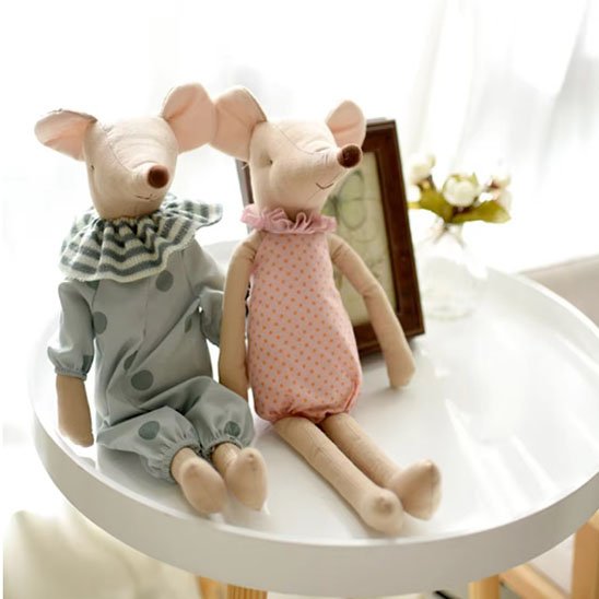 Doudou souris en duo