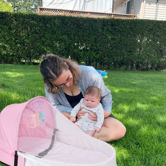 Lit de voyage bébé rose Lita