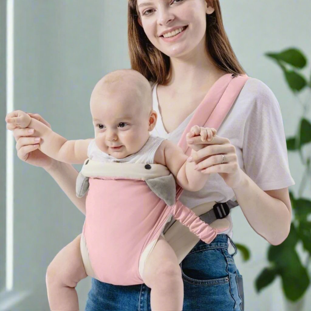 Porte bébé physiologique chat rose