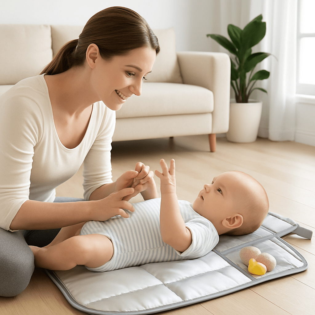 Tapis à langer rangement intelligent