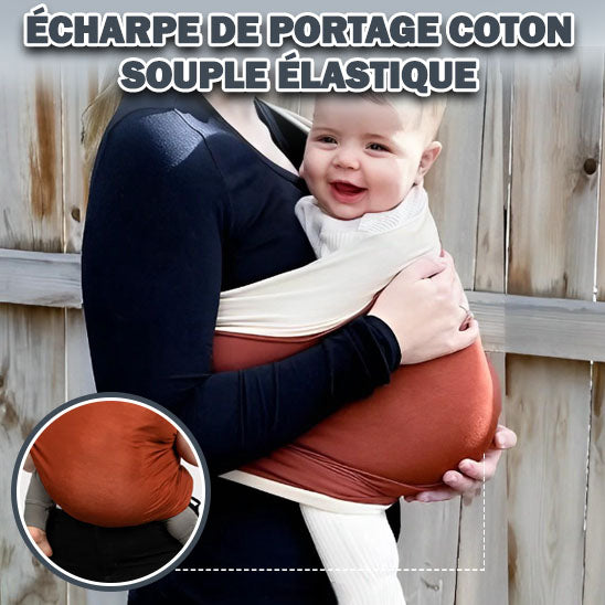 echarpe de portage coton souple elastique