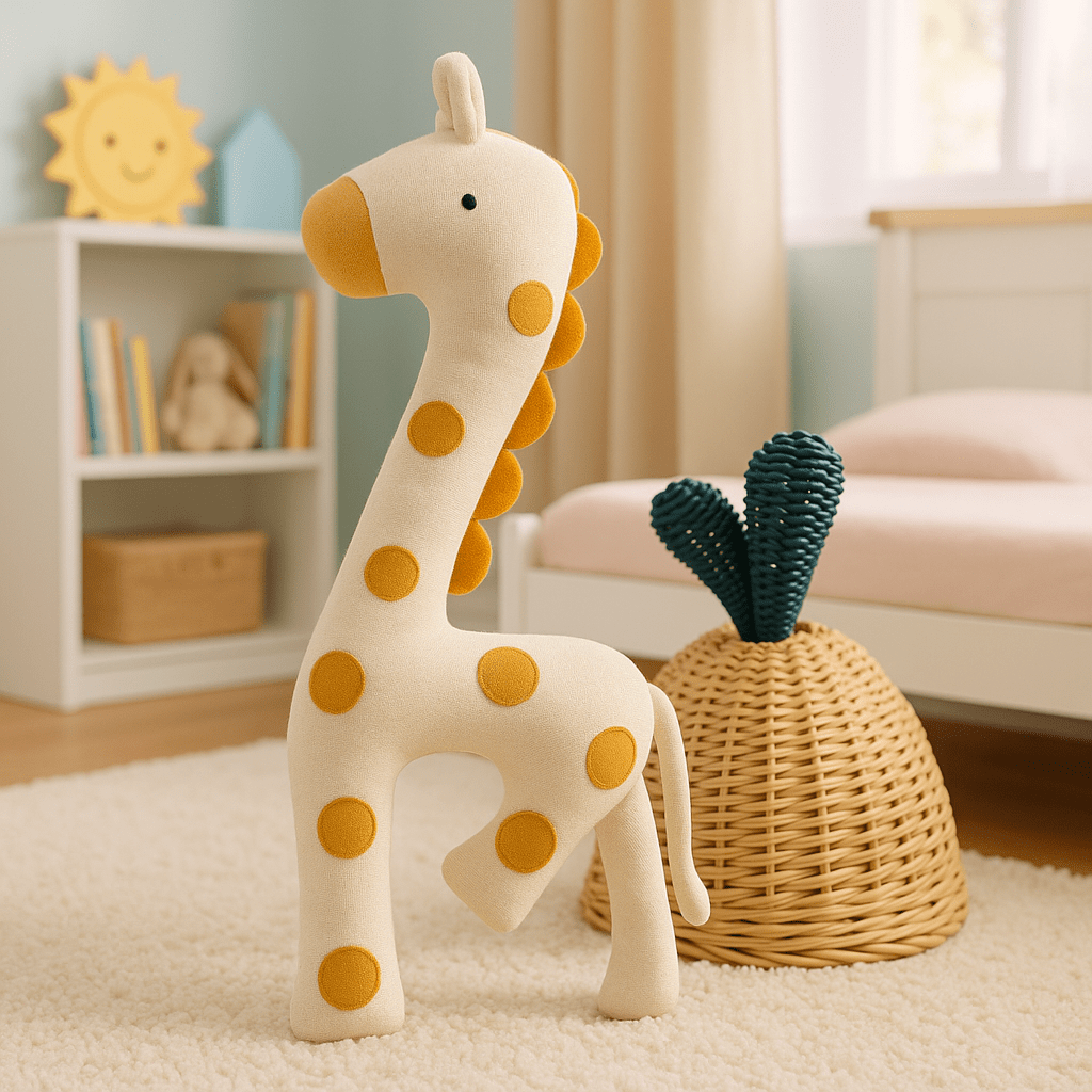 Doudou girafe café FERMIER