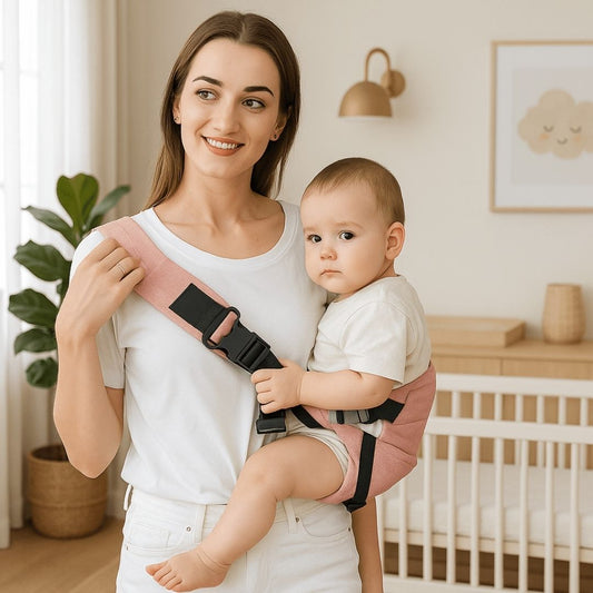 Echarpe de portage rose balancelle
