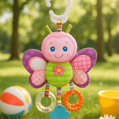 Hochet bébé équipé d'un crochet pratique