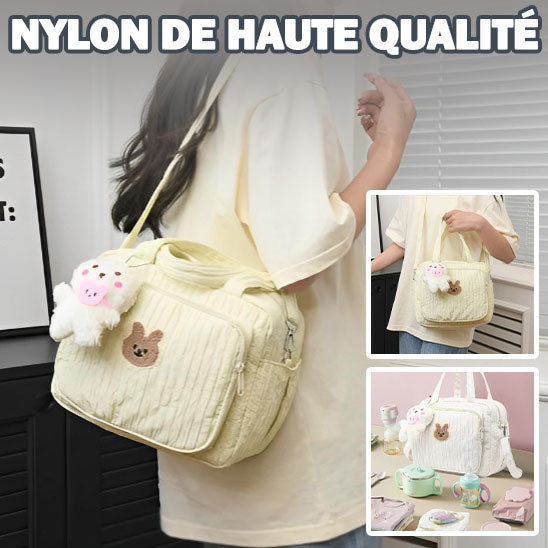 Sac à Langer avec Pendentif Fourrure : Doux et Confortable