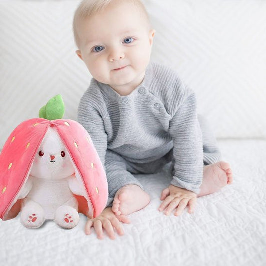 Peluche lapin fraise mystère