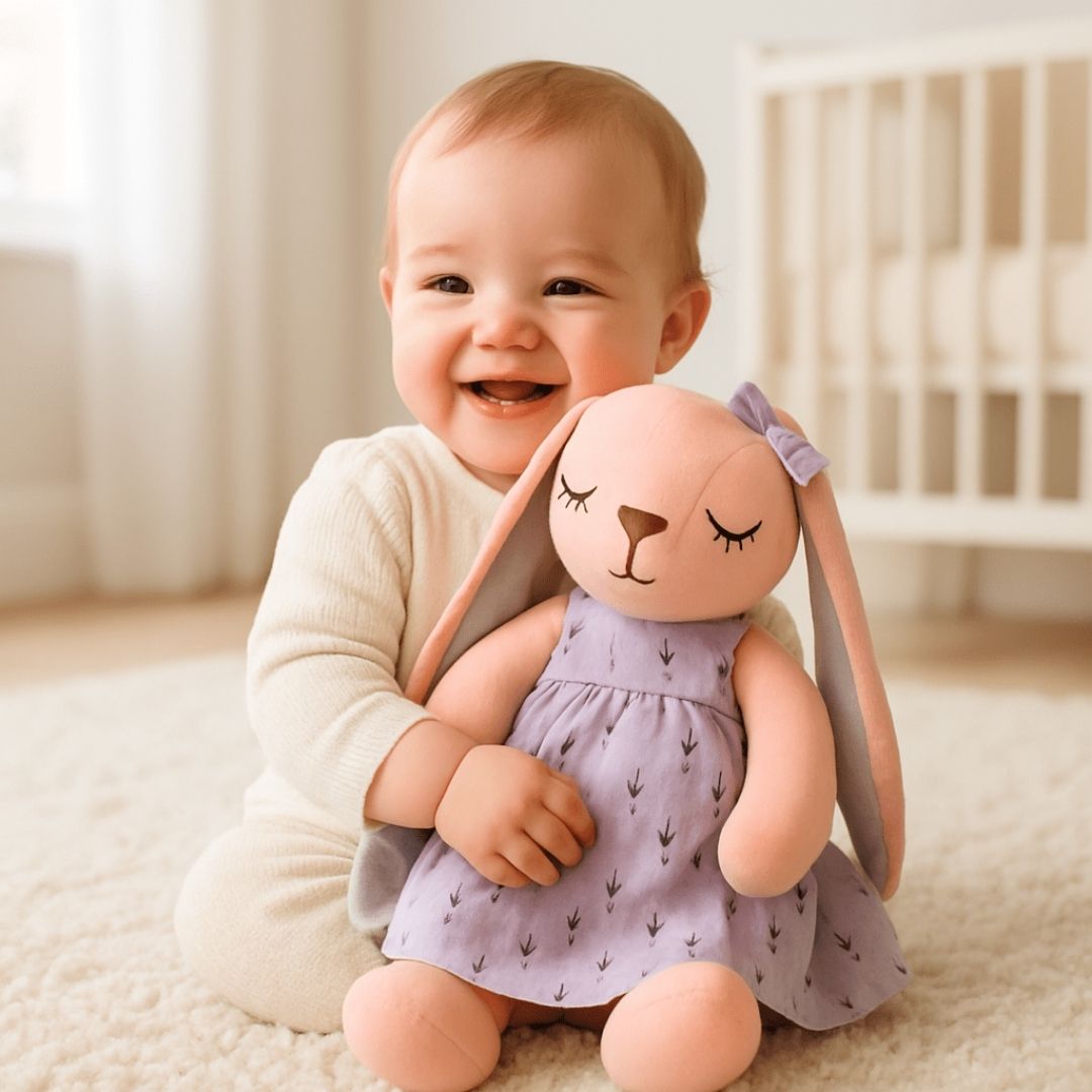 Peluche lapin un confident discret