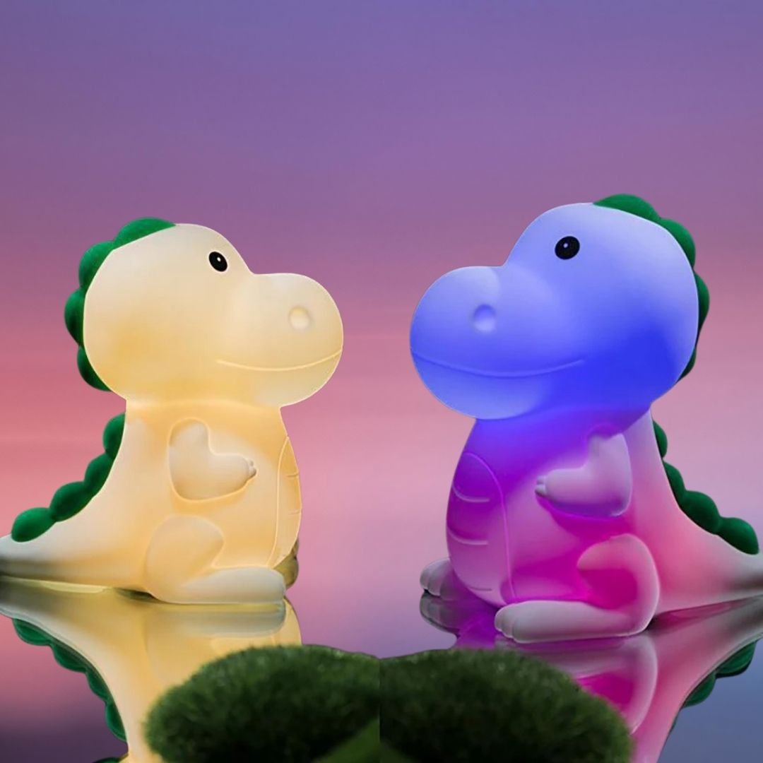 Veilleuse bébé dinosaure arc en ciel