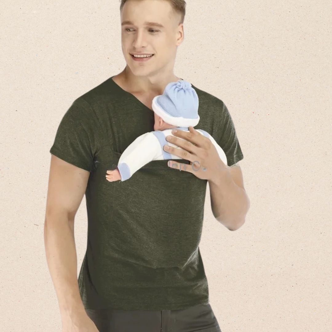 T-Shirt Porte-Bébé Kangourou : La Solution Parfaite pour nos futurs papas