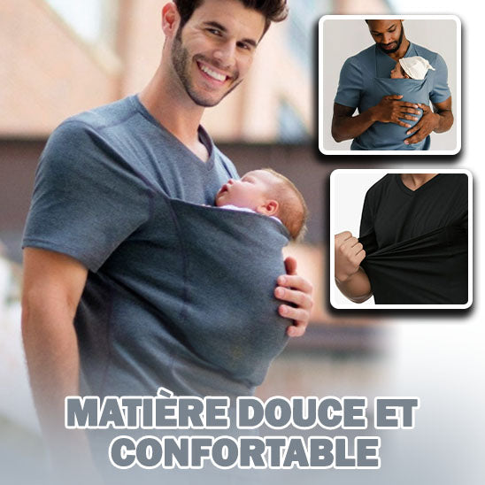 T-Shirt Porte-Bébé Kangourou : La Solution Parfaite pour nos futurs papas