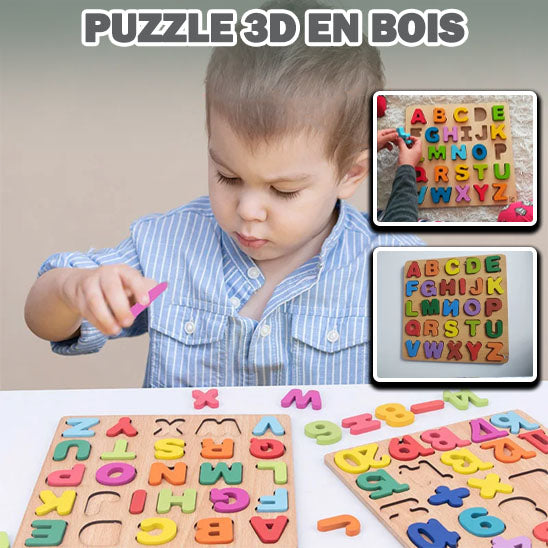 Puzzle 3D en Bois : Jeux Éducatifs et Écologiques pour Enfants